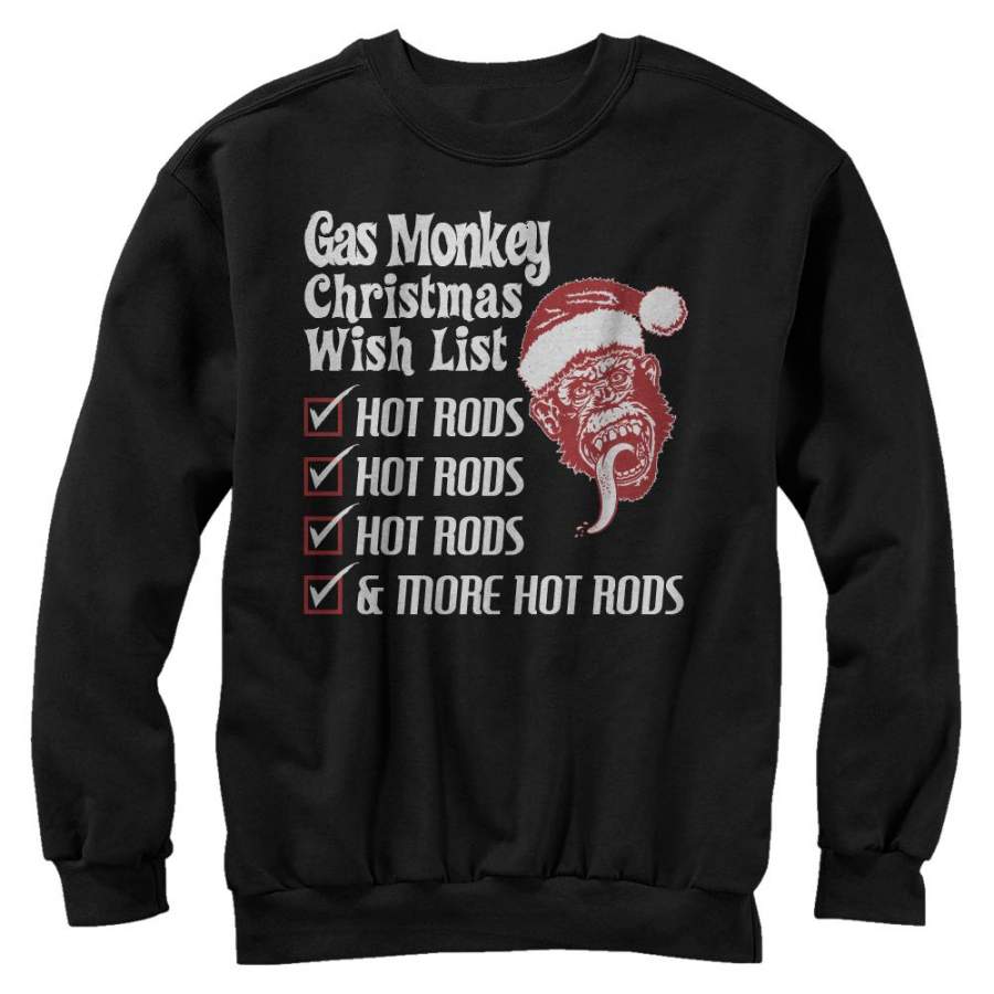 Gas Monkey Men’s Christmas Wish List  Sweatshirt Black S