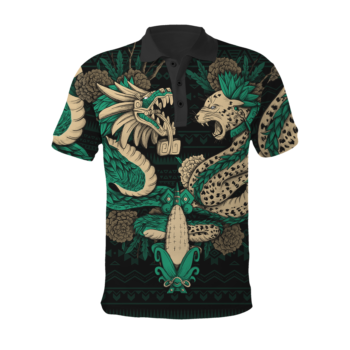 Aztec Maya  Quetzalcoatl Tezcatlipoca 3D Print Unisex Fashion Polo Shirt - Am Style