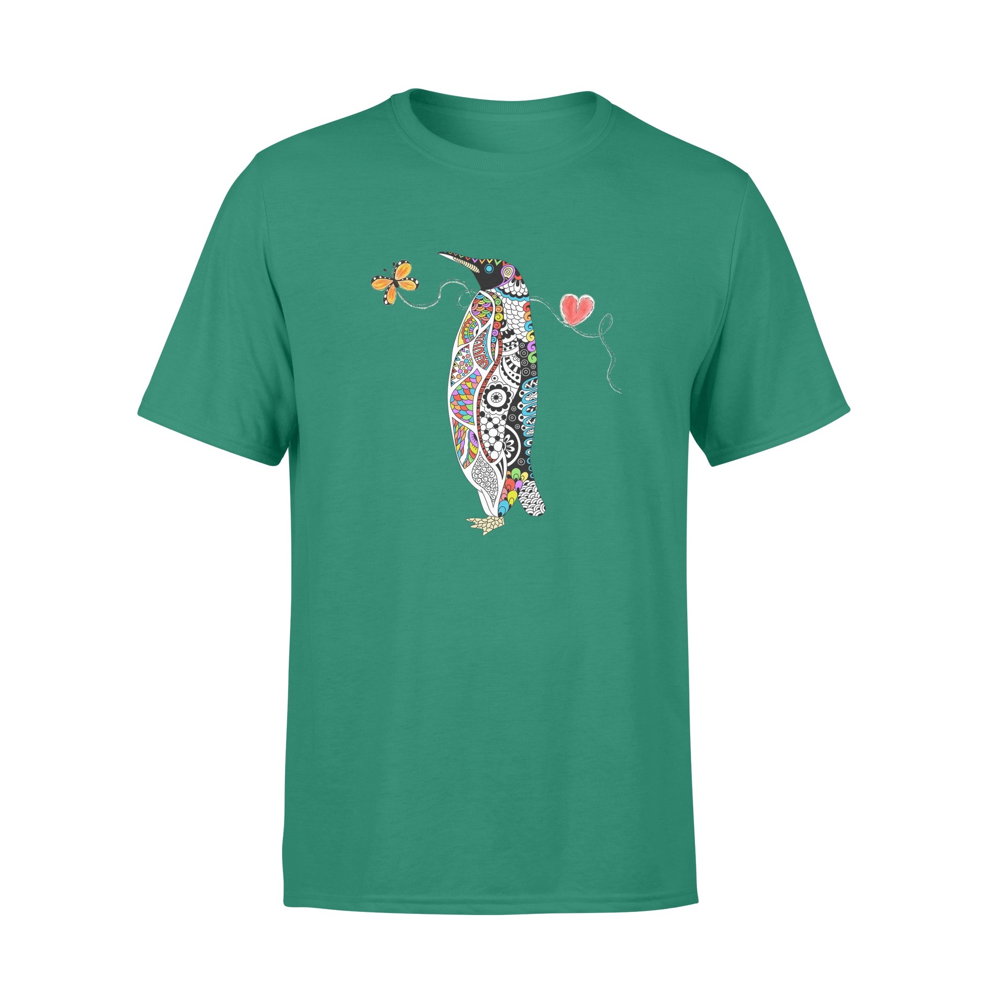 Sunshine89 – Zentangle rainbow penguin – Premium T-shirt