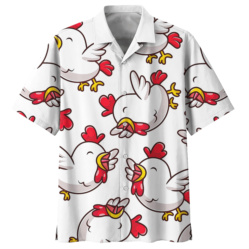 Chicken White Amazing Design Unisex Hawaii Shirt For Men And Women Ha52467