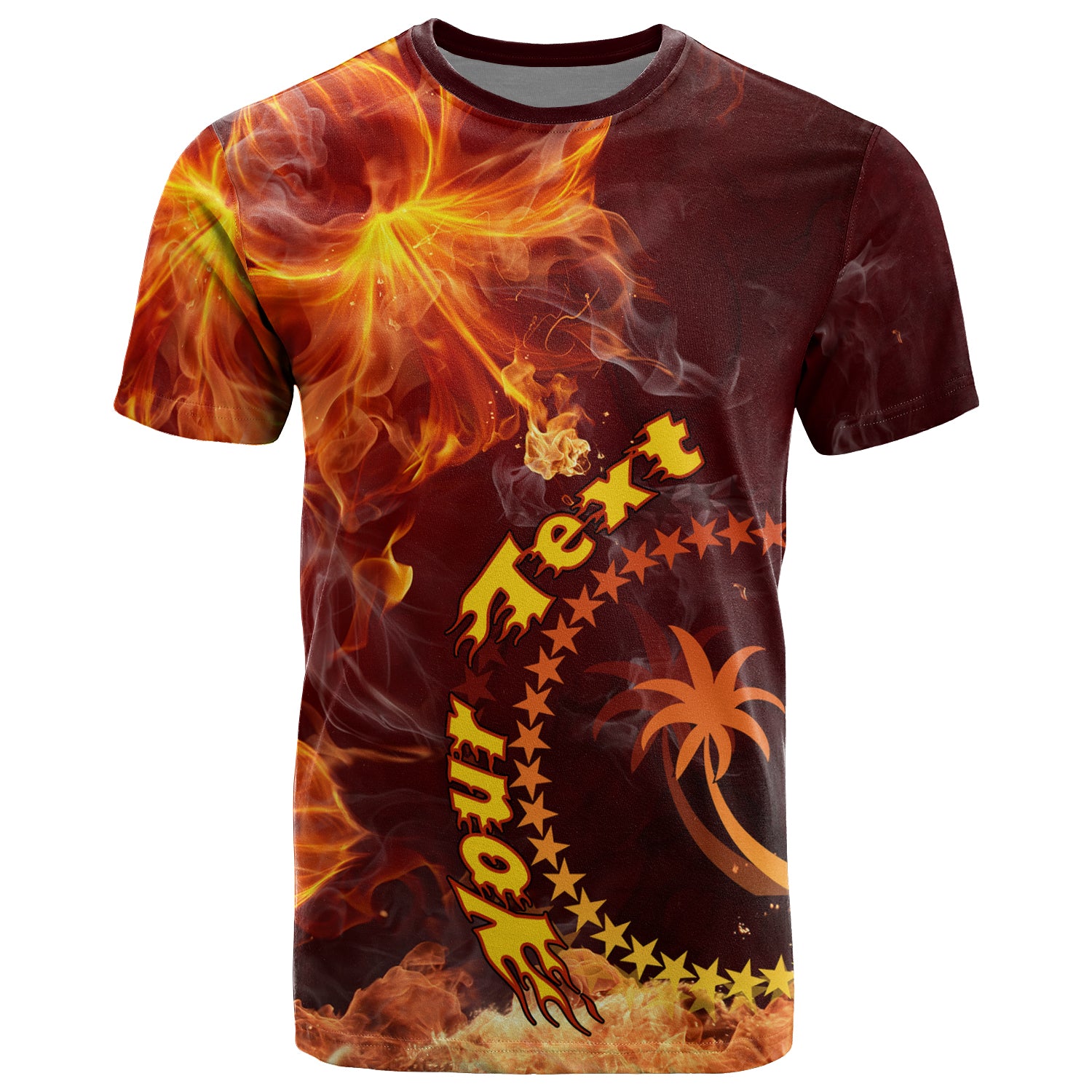 Chuuk Micronesia Custom Personalised T- Shirt – Fire Hibiscus – BN12