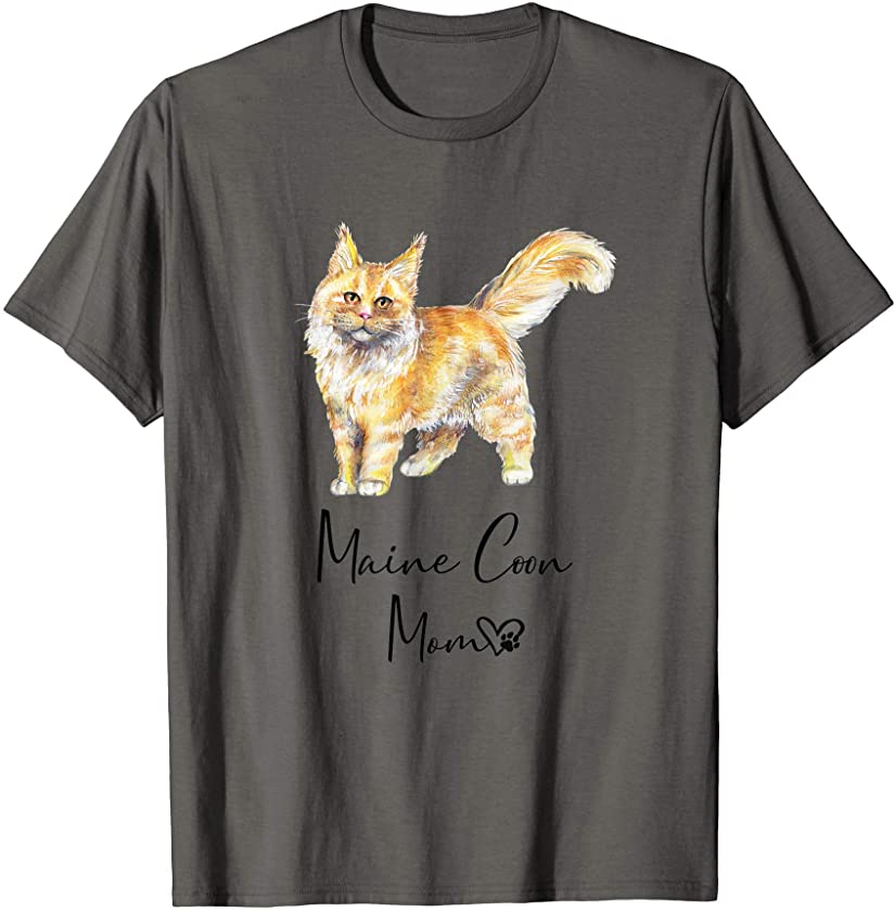 MAINE COON Mom Cute Cat Mother Kitten Girl Gift T-Shirt