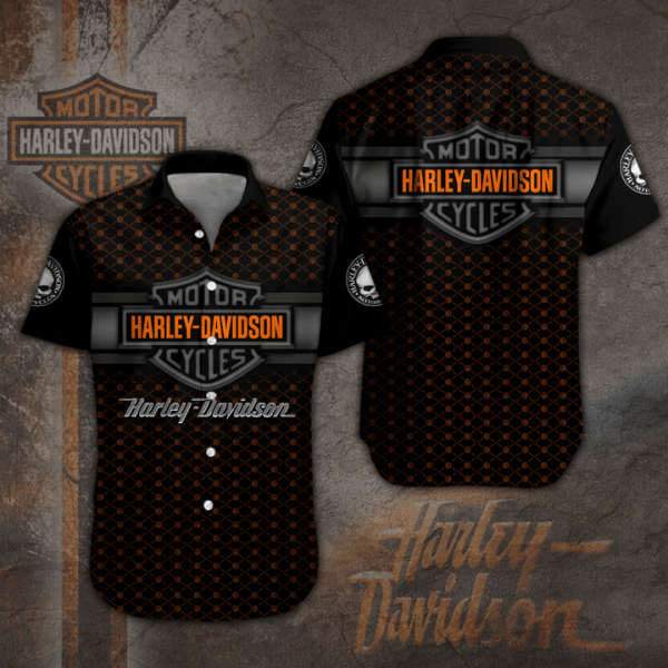 Hawaiian Shirt Island Harley Davidson Summer Button Up Ha63496