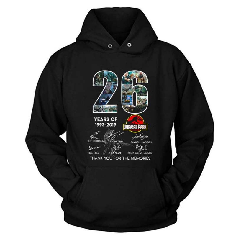 26 Years Of Jurassic Park Cast Signed Thank You For Unisext-shirt Hoodie