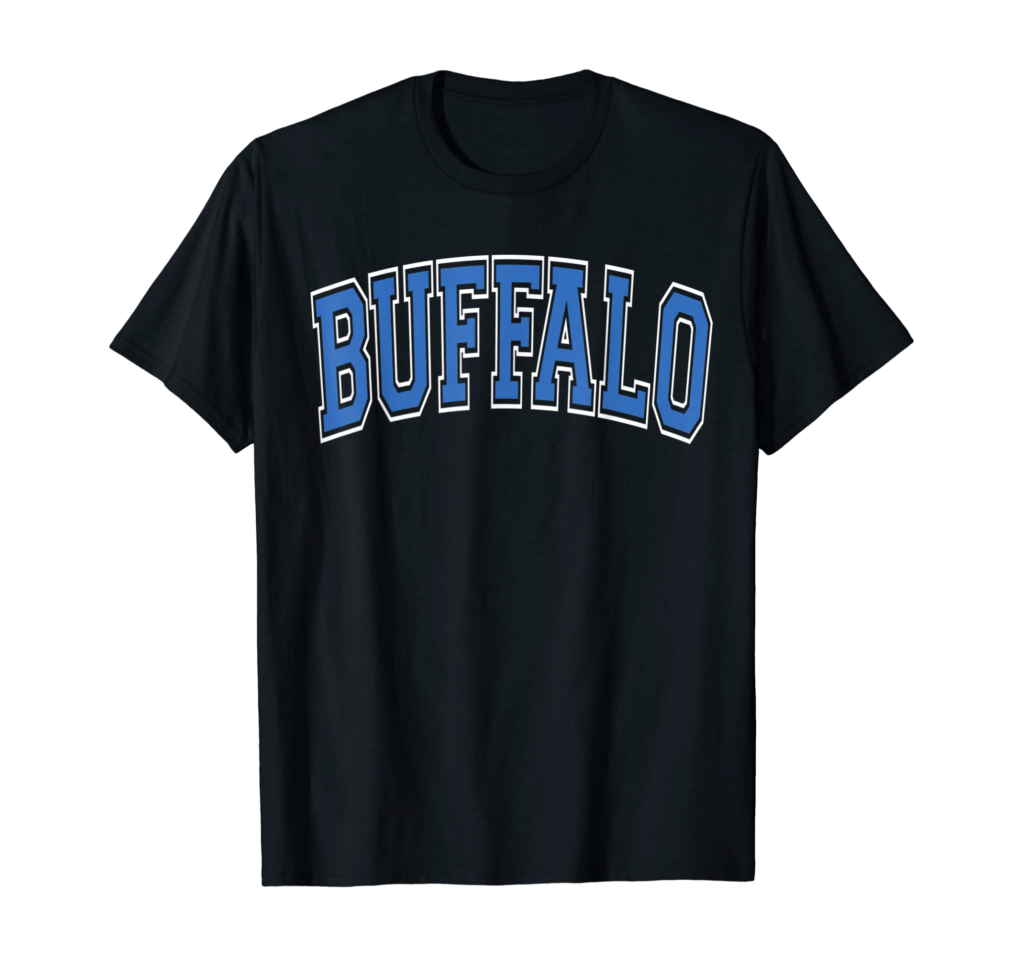 Buffalo Varsity Style Blue Text T-Shirt