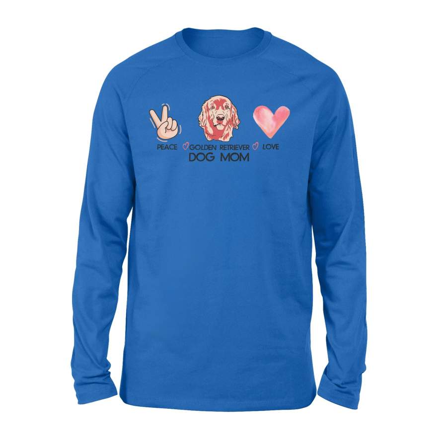 Mother’s Day 2020 Long Sleeve Golden Retriever Dog Mom Peace & Love Long Sleeve