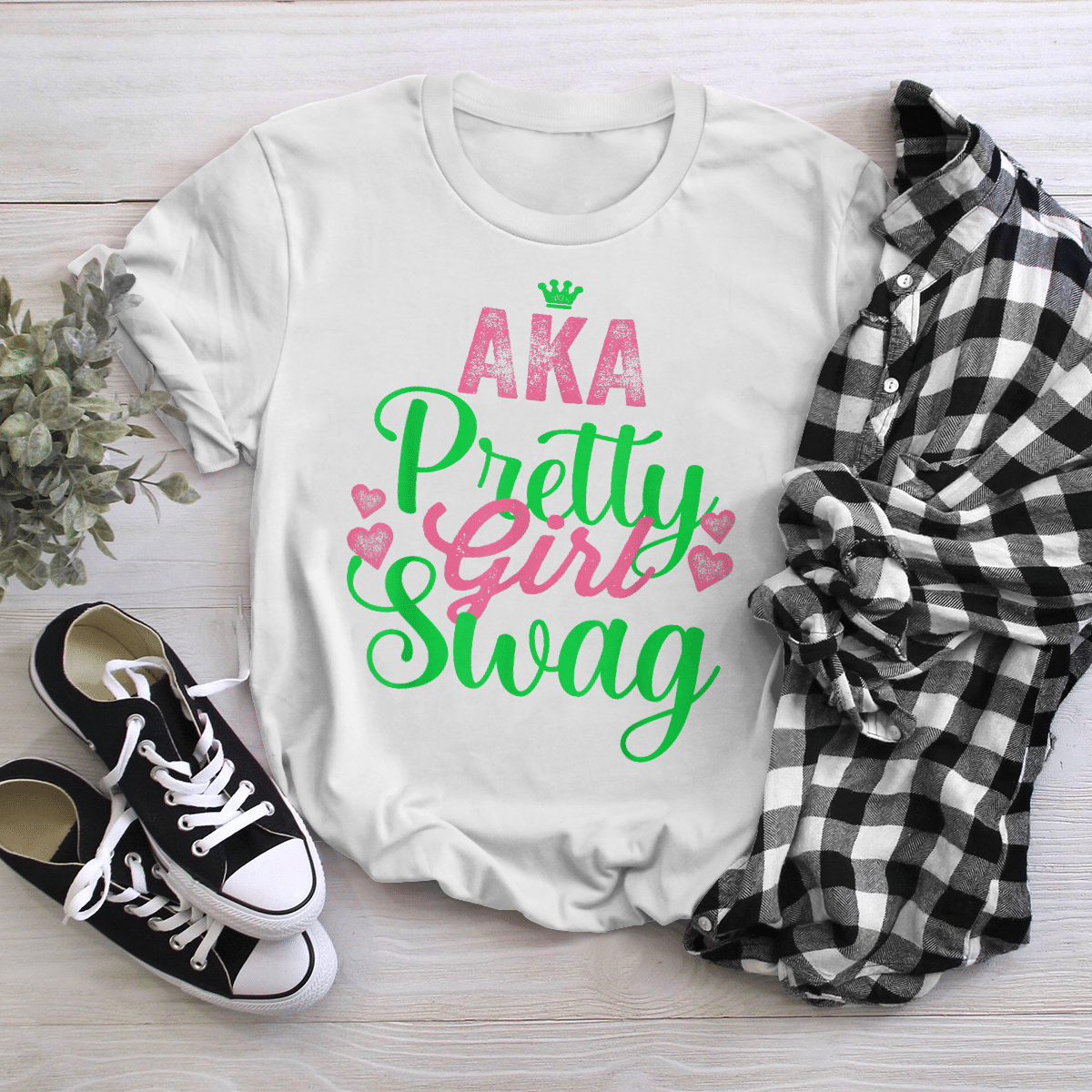 Aka Pretty Girl Shirt Alpha Kappa Alpha Shirt 1908 Pretty Girl Swag Shirt Pink And Green Shirt