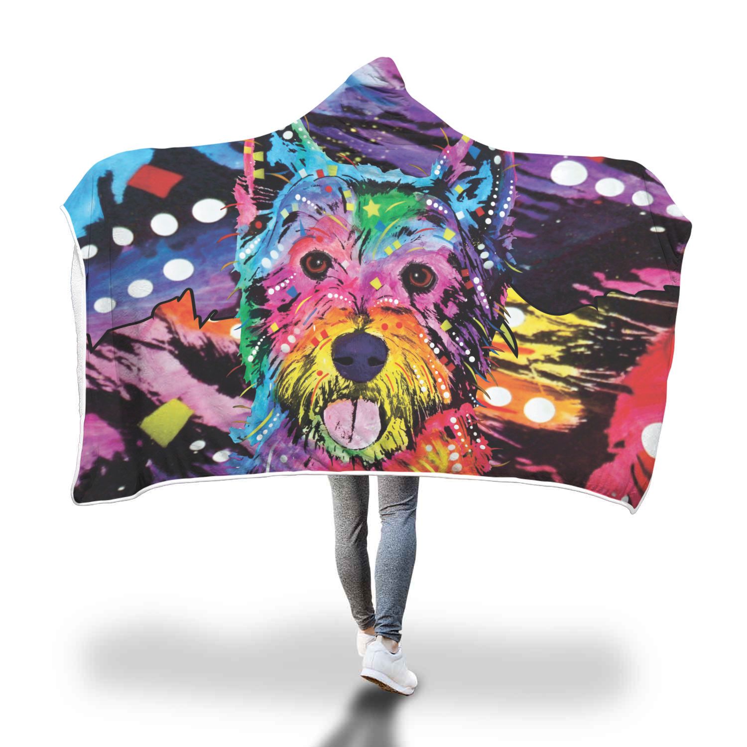 Westie Design Hooded Blanket – Dean Russo Art