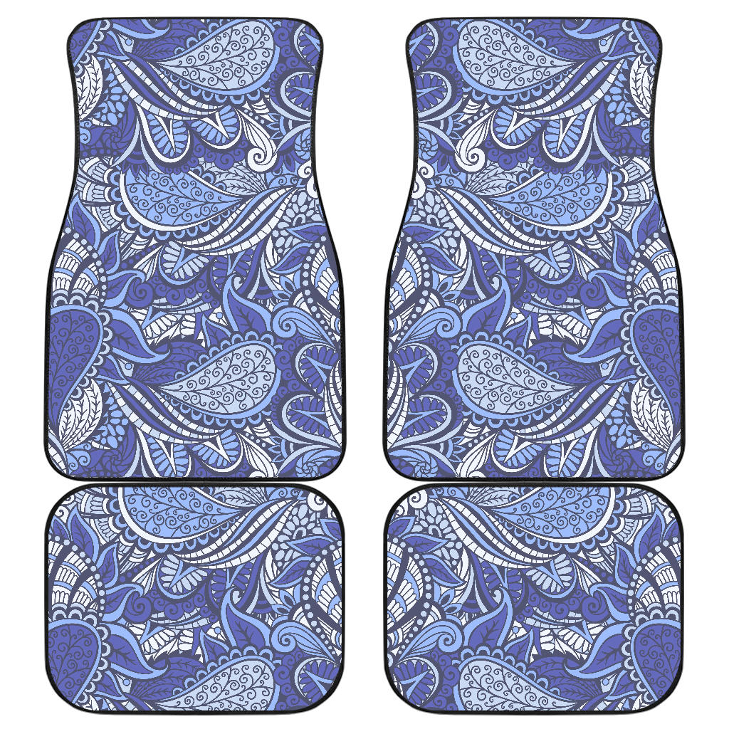 Pigeon Floral Bohemian Pattern Print Front And Back Car Floor Mats, Front Car Mat