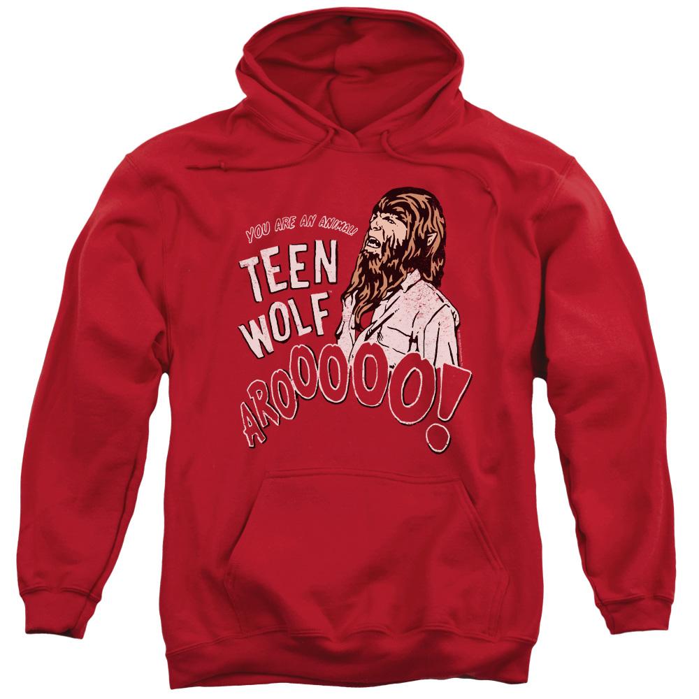 Teen Wolf Animal Mens Hoodie Red