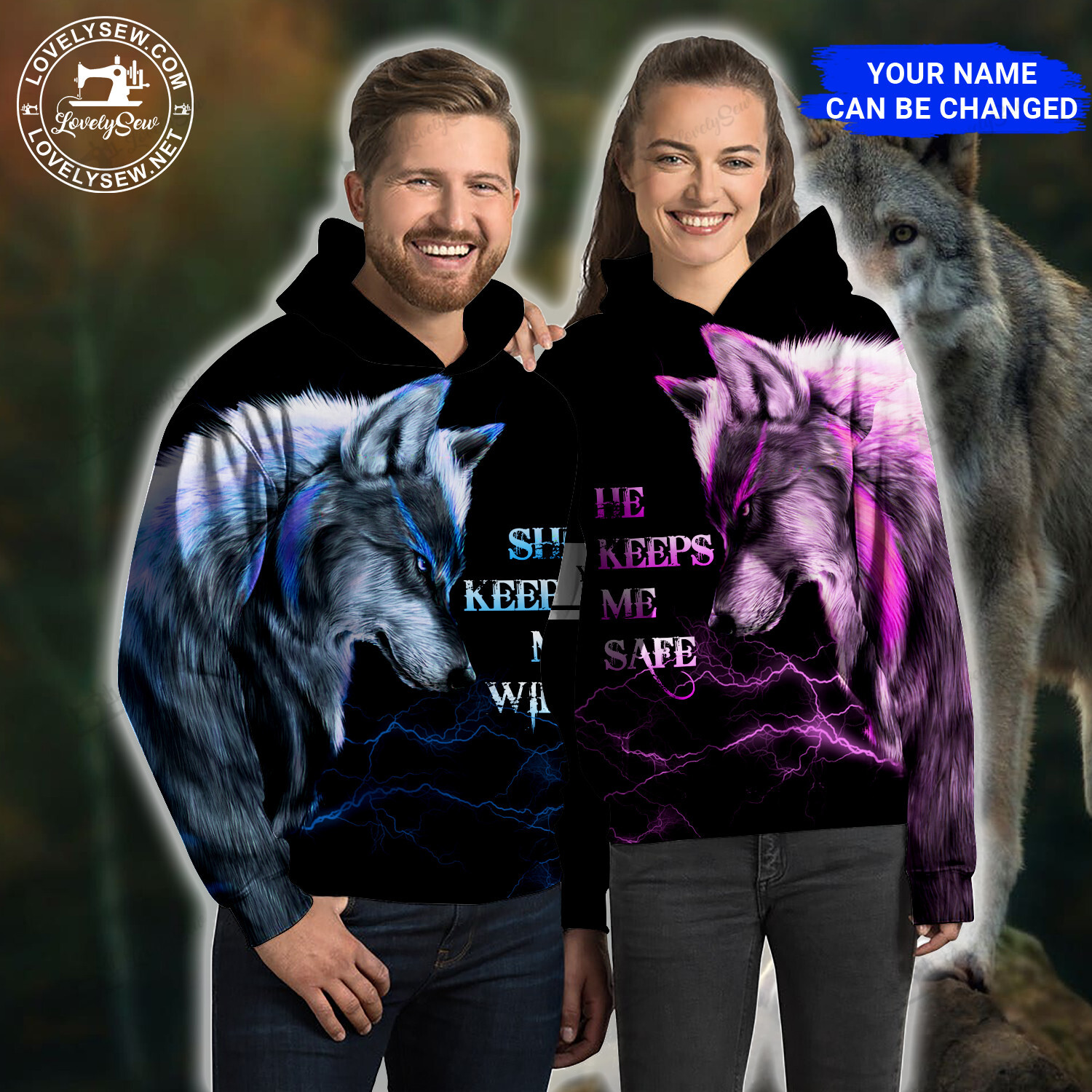 Valentine’S Day Gift- Wolf Couple Personalized 3D Clothes Bit22011101