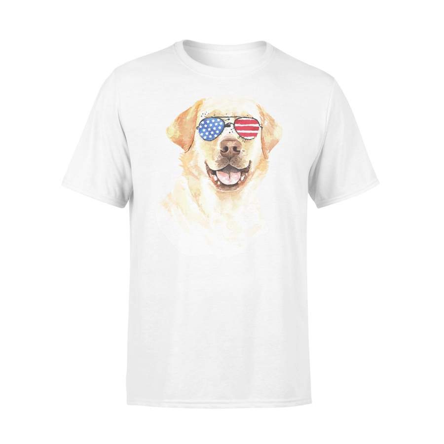 Patriotic Labrador Retriever Lovers American Flag T-Shirt