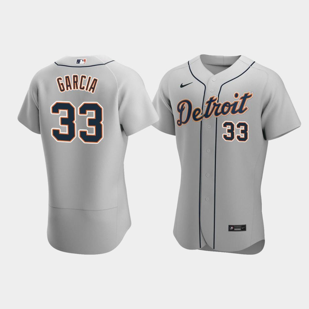 Bryan Garcia 33 Detroit Tigers Gray Road Jersey