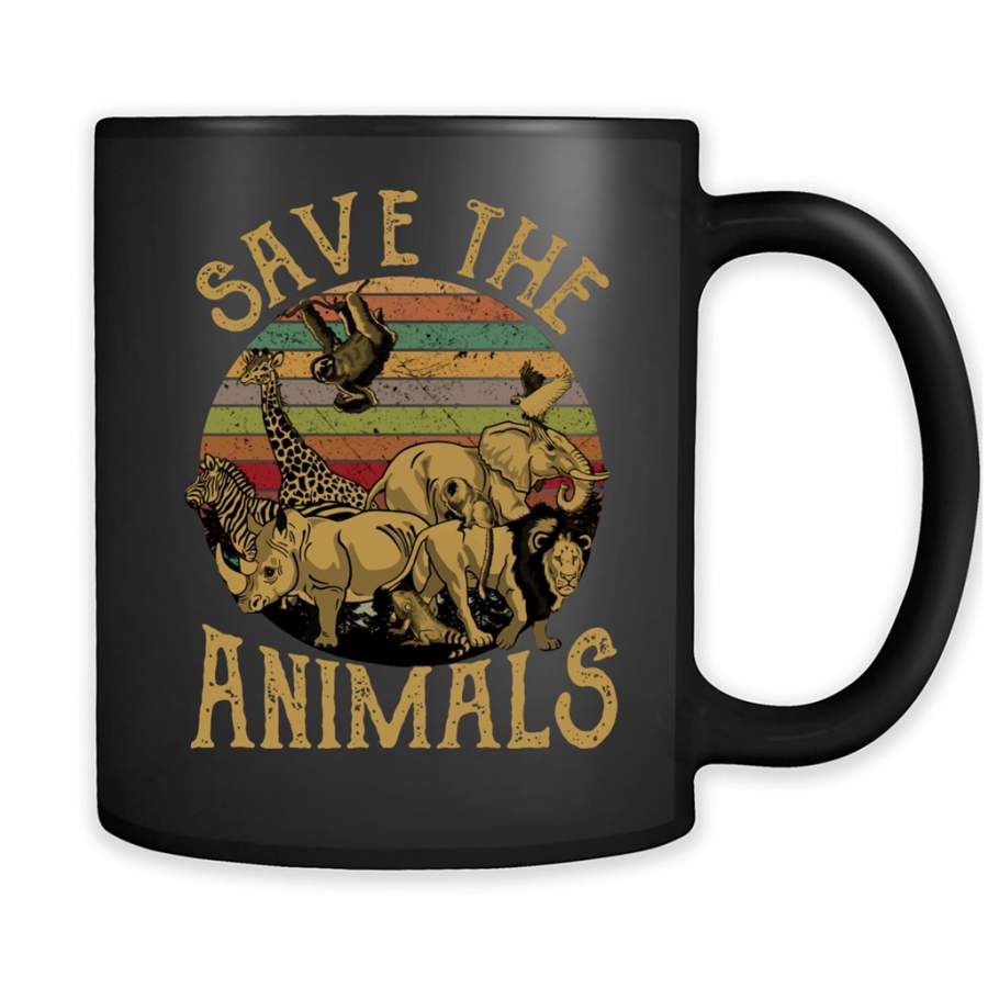 Save The Animals – Full-Wrap Coffee Black Mug