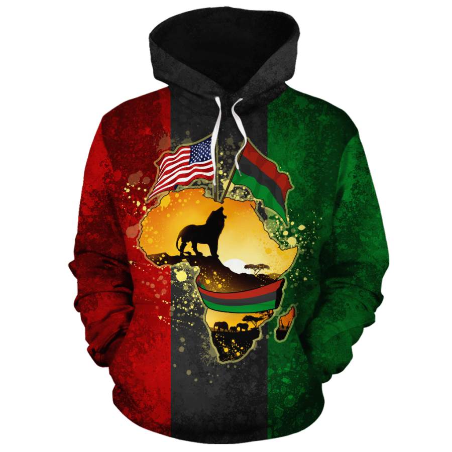 2 Flag Africa All-over Hoodie