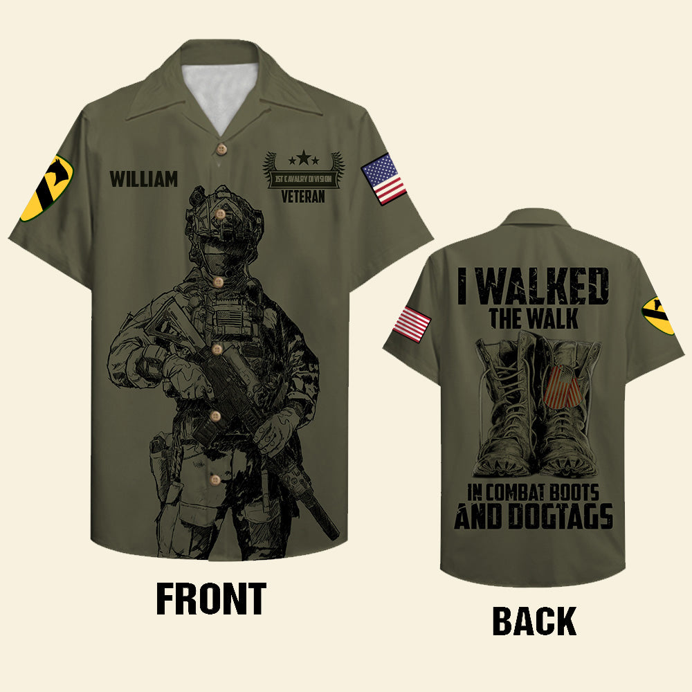 Custom Military Unit Personalized Veteran Hawaii Shirt I Walked The Walk Ha58195