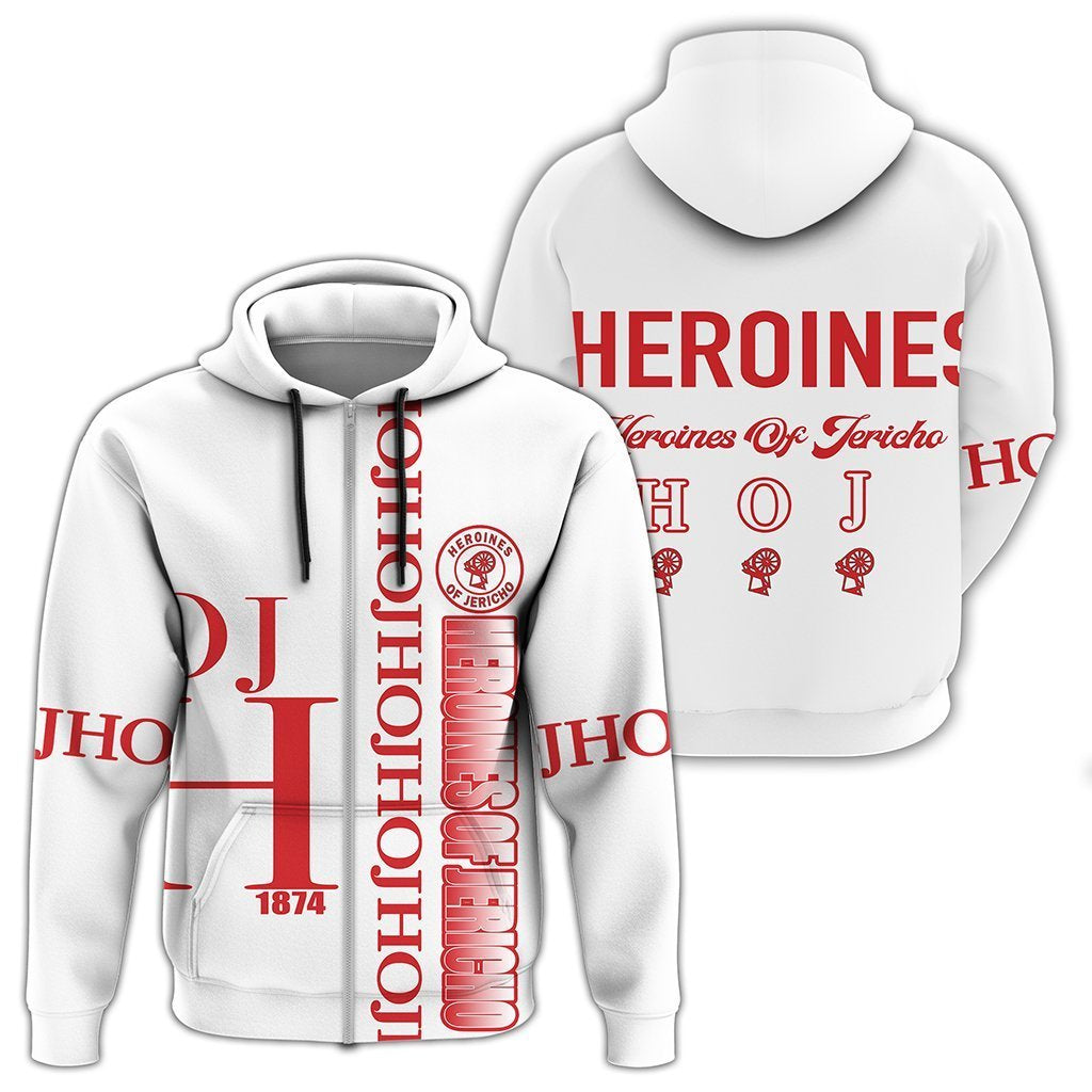 Greek Life Hoodie White Heroines Of Jericho Zip Hoodie Karipun