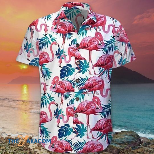 Amazing Flamingo Tropical Leaves Summer Vacation The Best Gift For Animal Lovers Hawaii Hawaiian Shirt