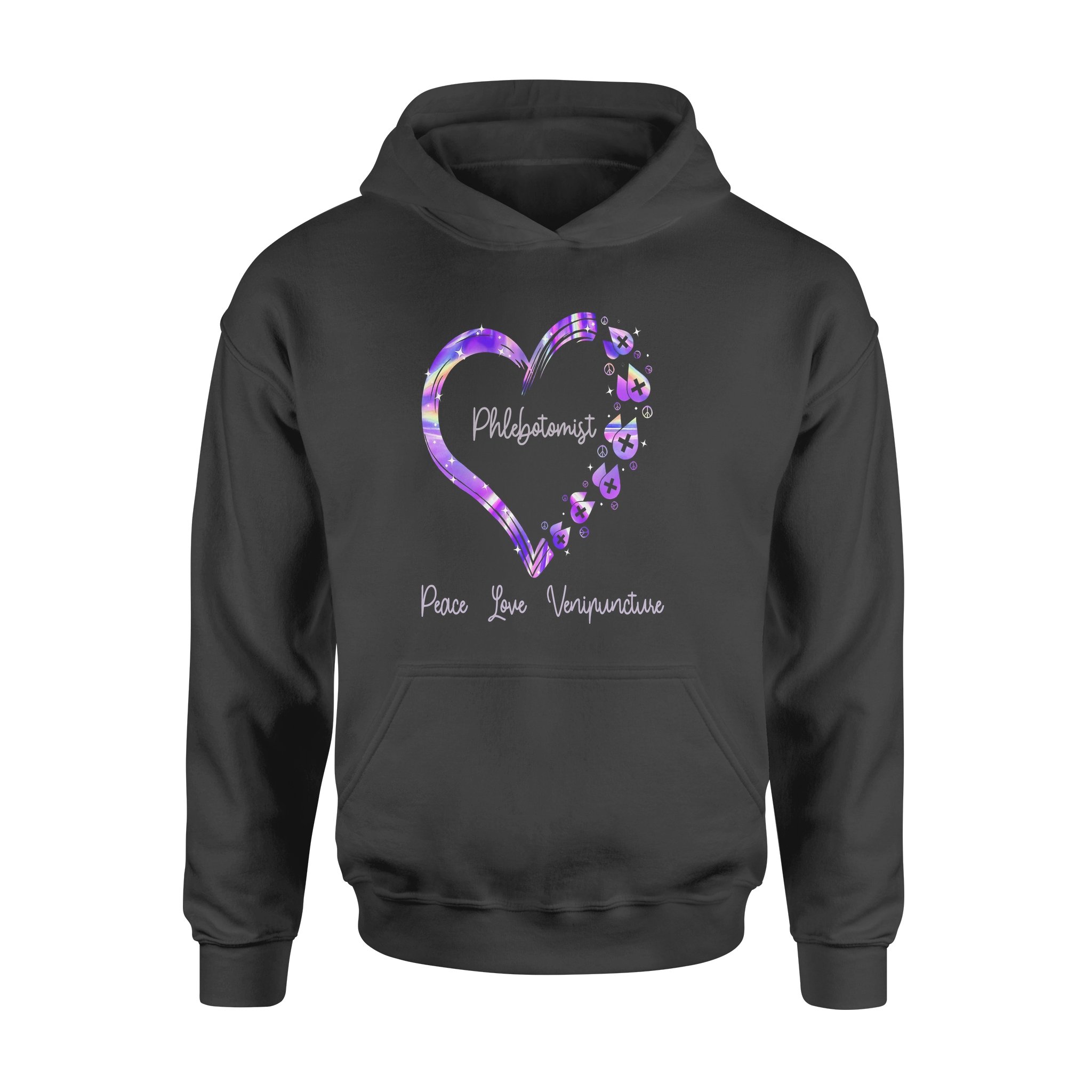 Peace Love Venipuncture Phlebotomists Gift – Standard Hoodie