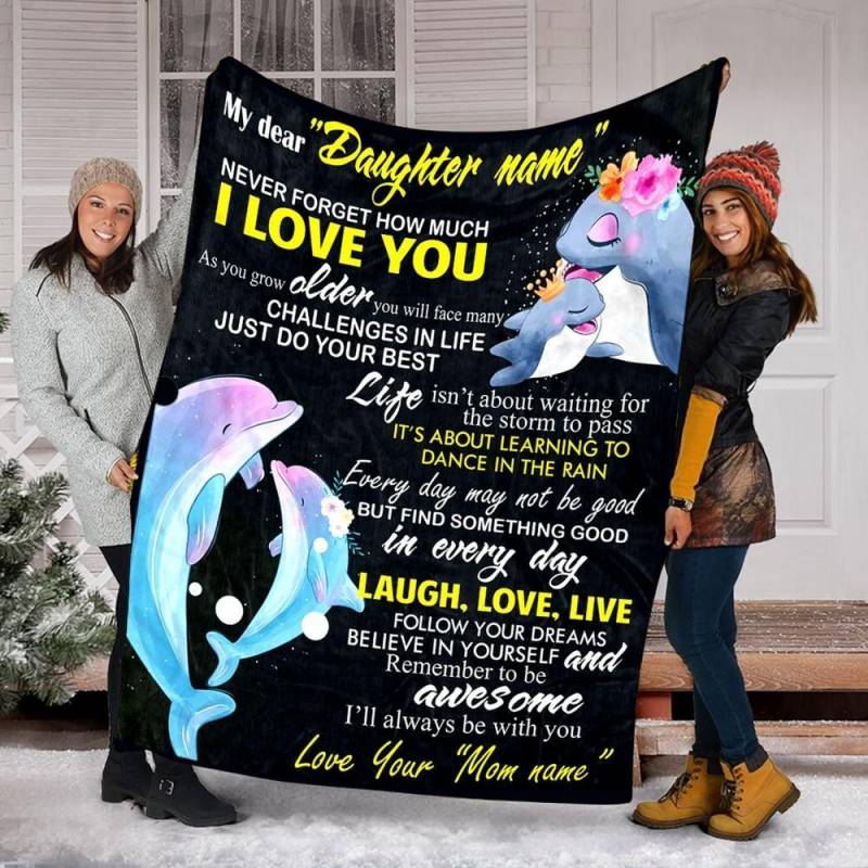 Dolphin Animal Fleece Blanket V4