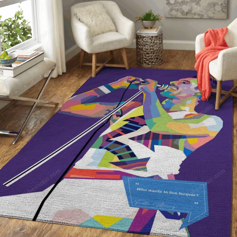 Freddie Mercury Quotes 8 – Musician Pop Art Area Rug Carpet