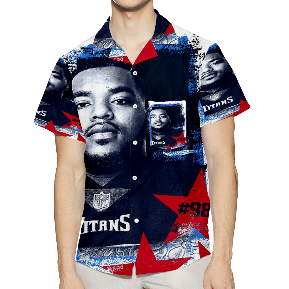 Tennessee Titans Jeffery Simmons2 3D All Over Print Summer Beach Hawaiian Shirt With Pocket