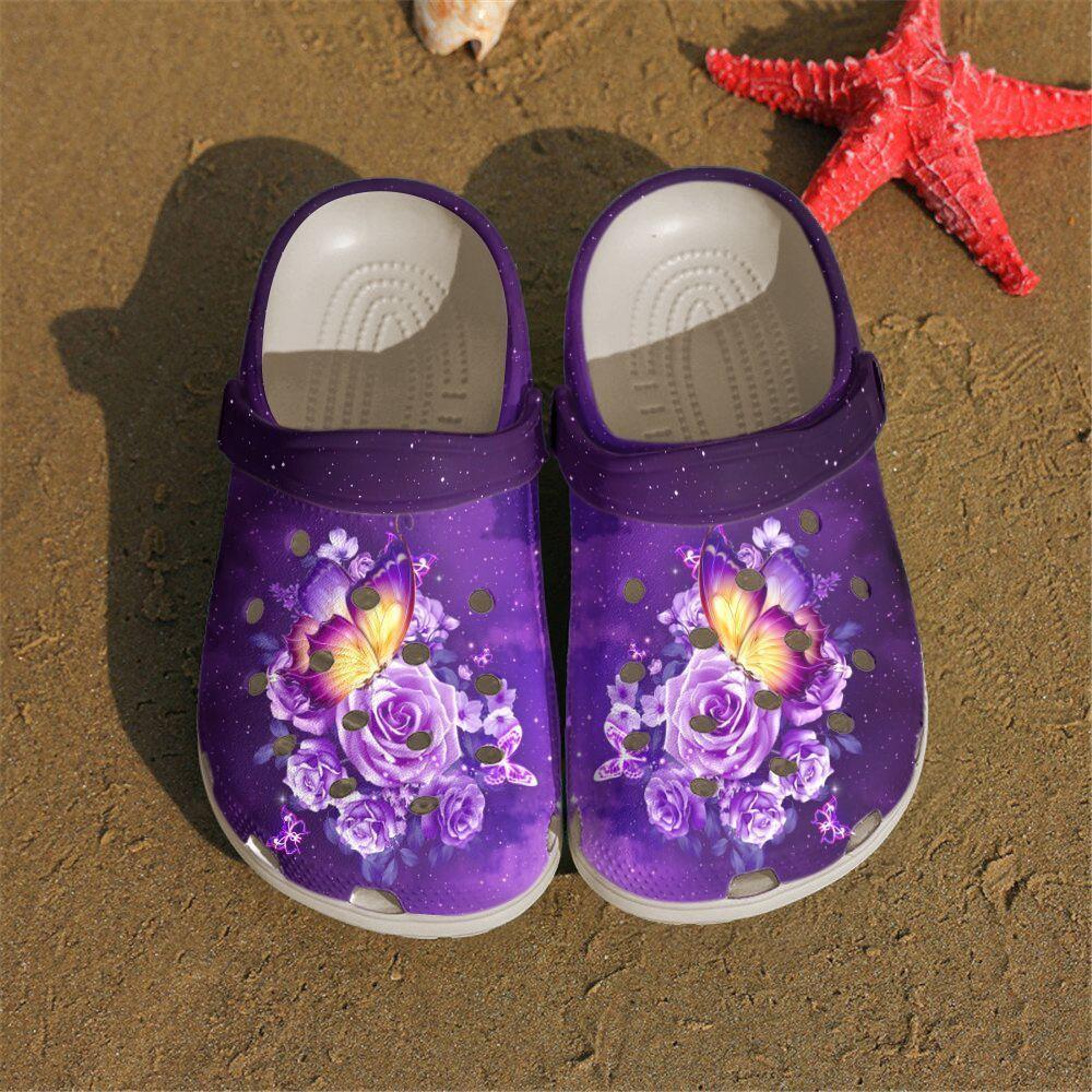 Butterfly Personalized Clog, Custom Name, Text Floral Butterfly, Fashion Style For Women, Men, Kid, Print 3D