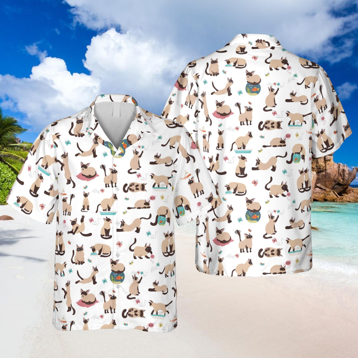 Cute Siamese Kittens Hawaii Gift For Mom Ha107712