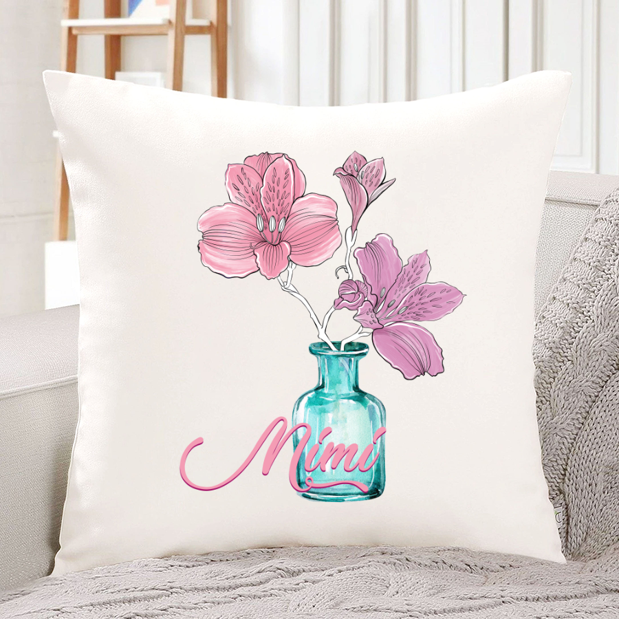 Flower Pink Grandma Indoor Pillow