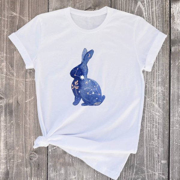 Rabbit Bunny Constellation Easter Shirt Gst