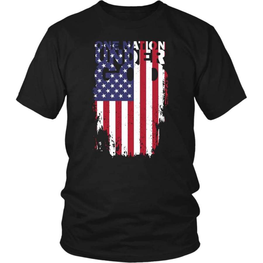 One nation under God and American flag t-shirt