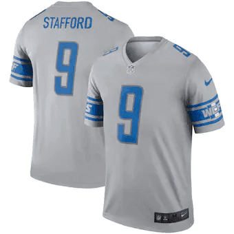 Matthew Stafford Detroit Lions Inverted Legend Gray 3D Jersey