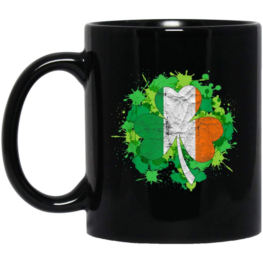 Irish Ireland Flag Vintage Shamrocks St Patricks Day Mug