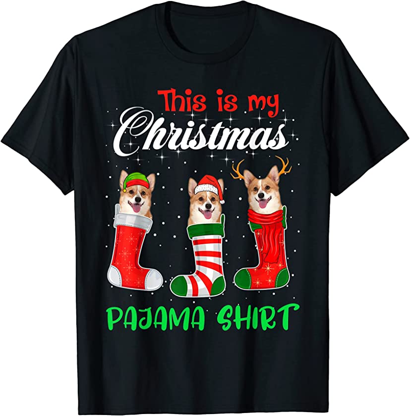 This Is My Christmas Pajama Corgi Dog Puppy Lover T-Shirt