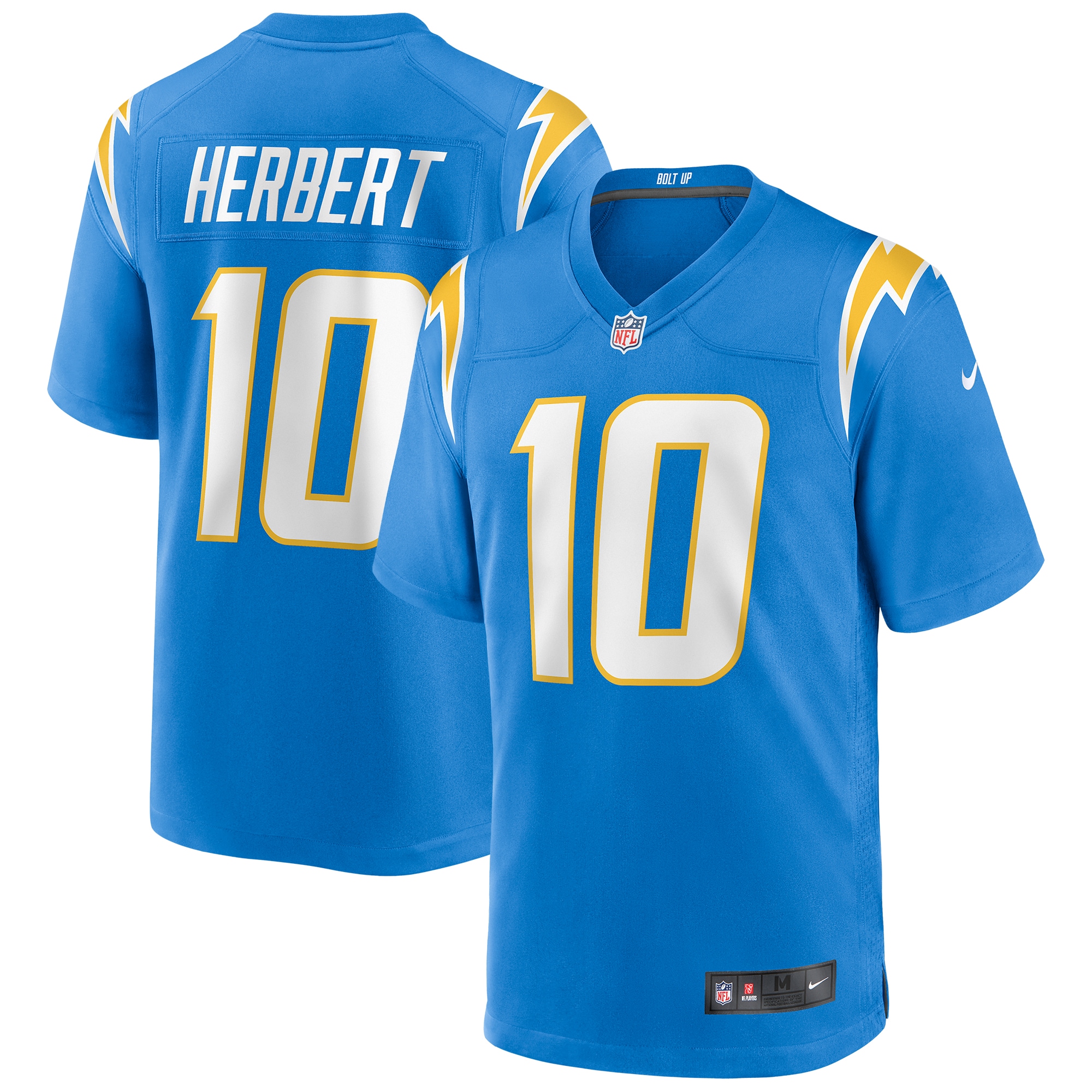 Men’s Los Angeles Chargers Justin Herbert Powder Blue Player Game Jersey