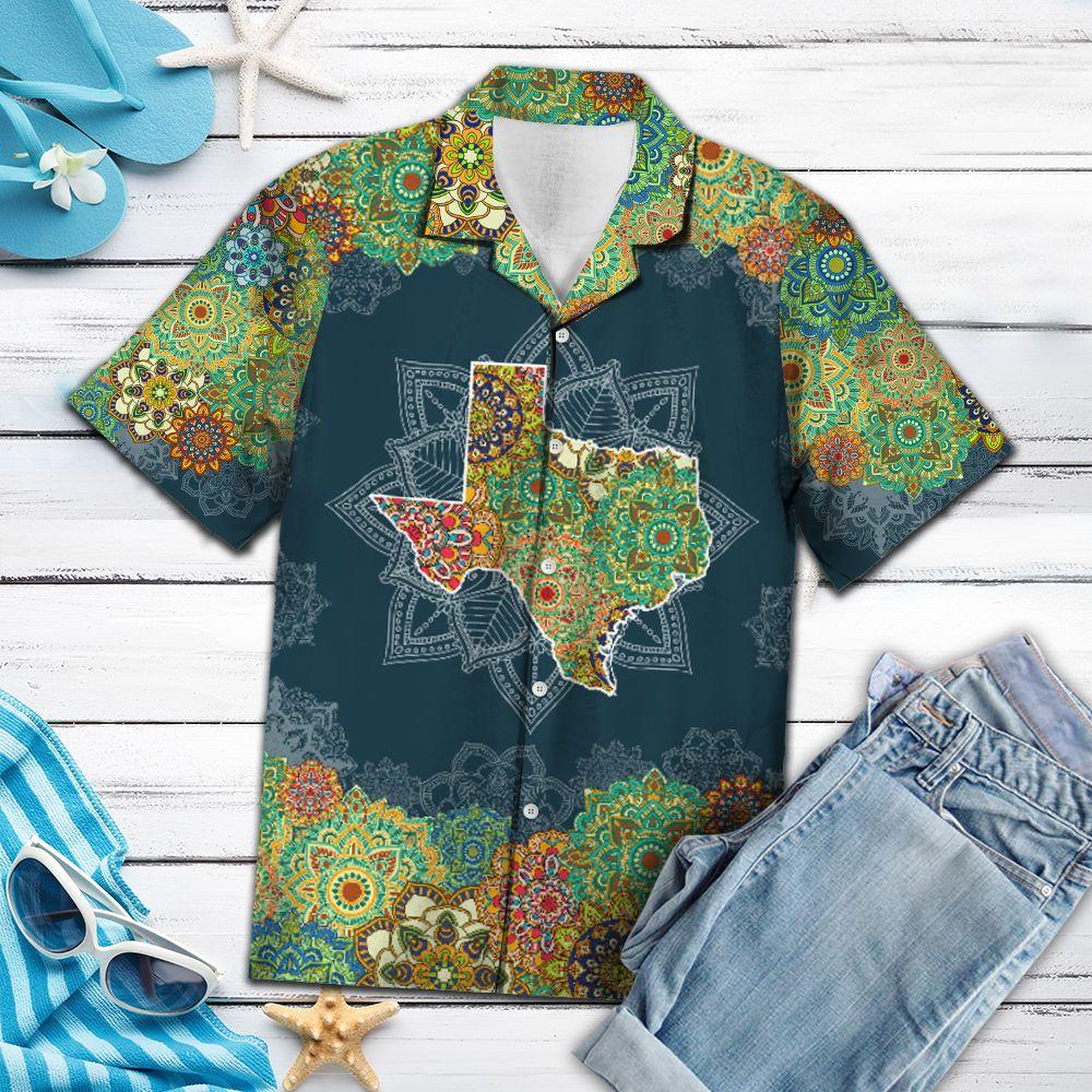 Texas Floral Mandala Hawaii Shirt For Hawaii Aloha Ha15081