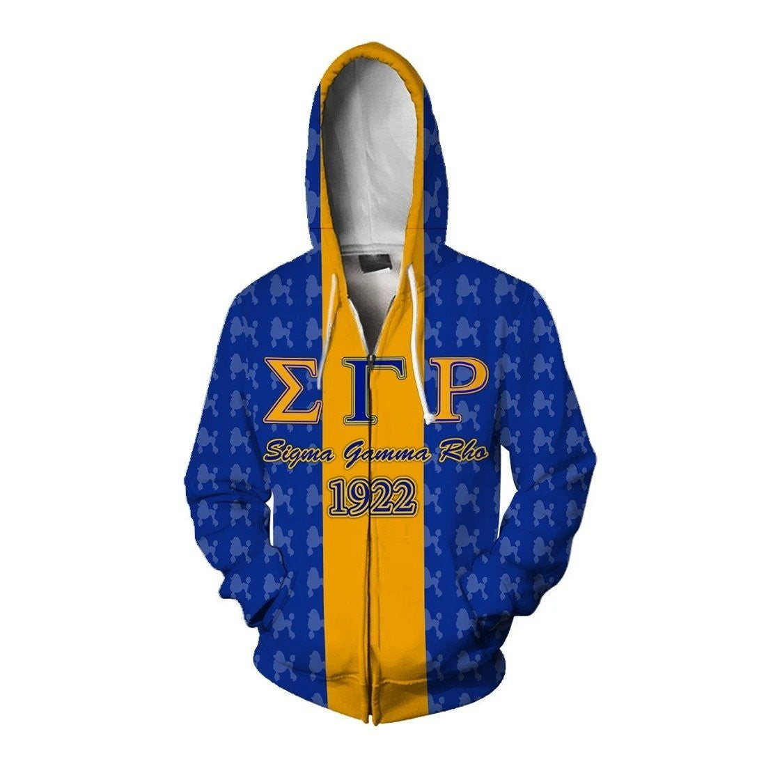 Sorority Hoodie – Sigma Gamma Rho Super Mini Poodle Zip Hoodie