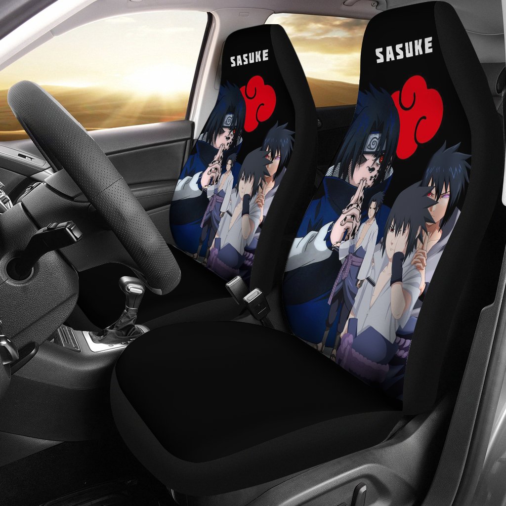 Naruto Anime Car Seat Covers | Sasuke Eyes And Ninjutsu Using Curse