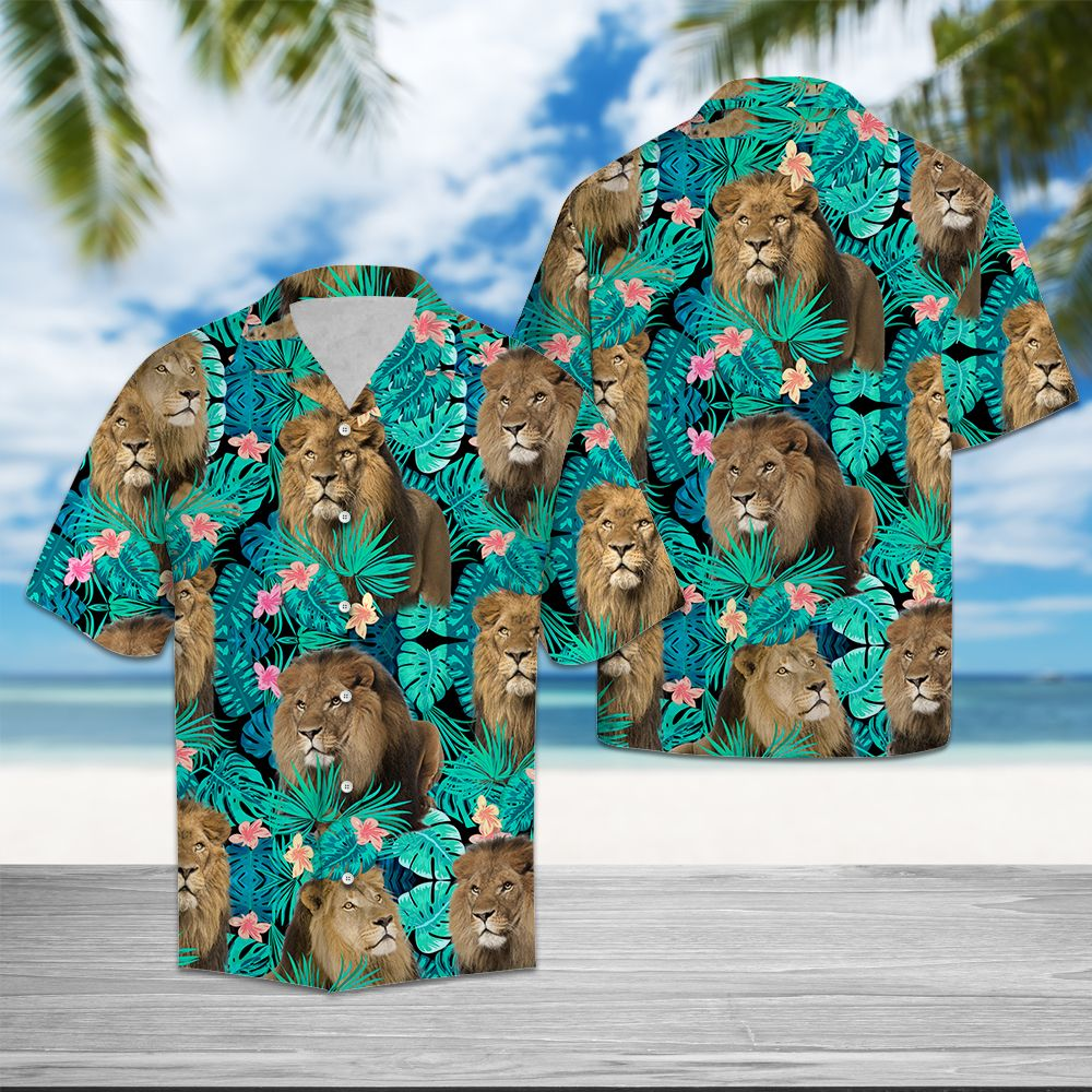 Lion Hawaii Shirt Unisex Full Size Adult Colorful Ha33663