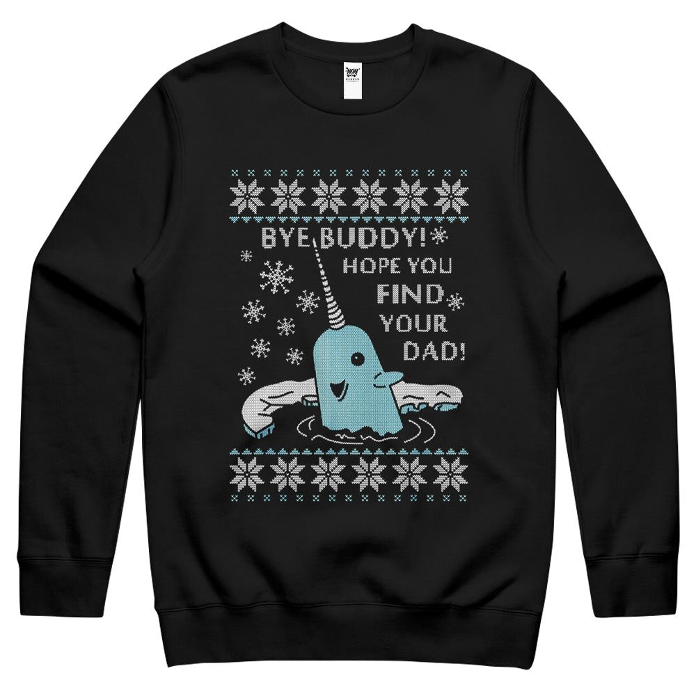 Bye Buddy H-Ope You Find Your Dad Ugly Christmas Crewneck Sweatshirt