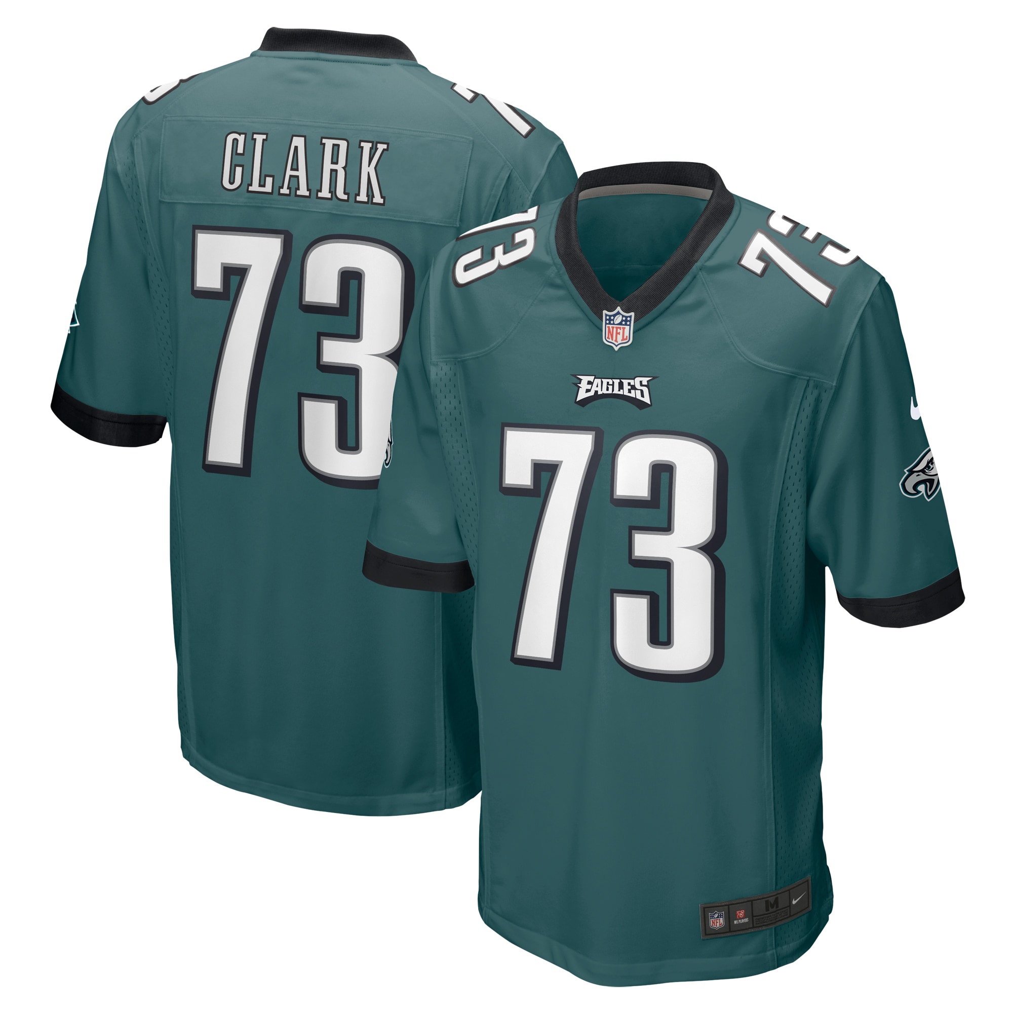 Men’s Philadelphia Eagles Le’Raven Clark Midnight Green  Game Jersey