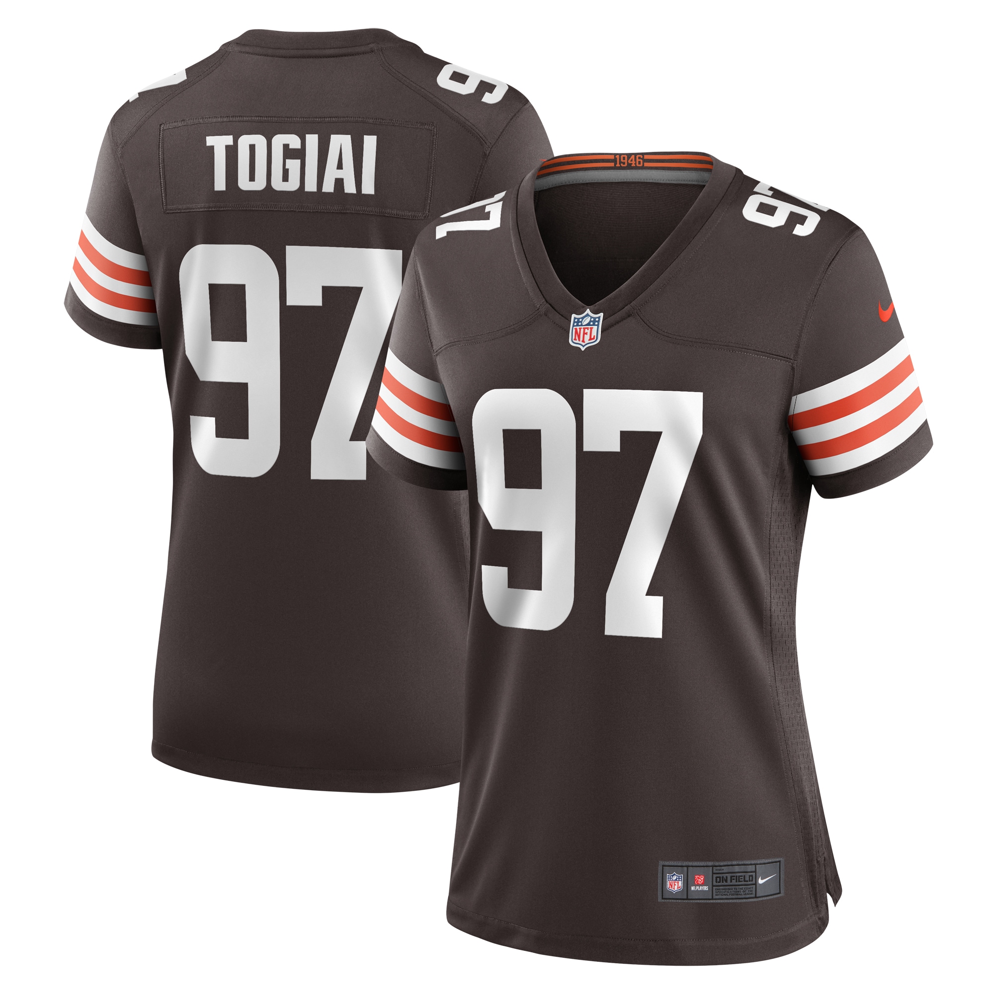 Tommy Togiai Cleveland Browns Women's Game Jersey – Brown