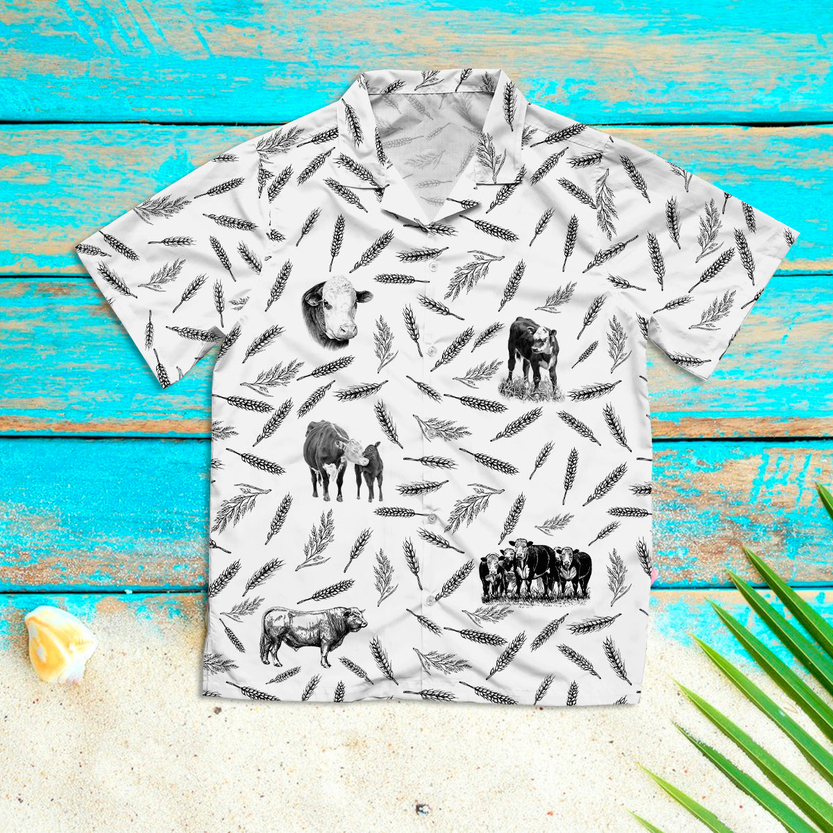 Hereford Cattle Pattern Hawaii Shirt And Shorts Ha27650