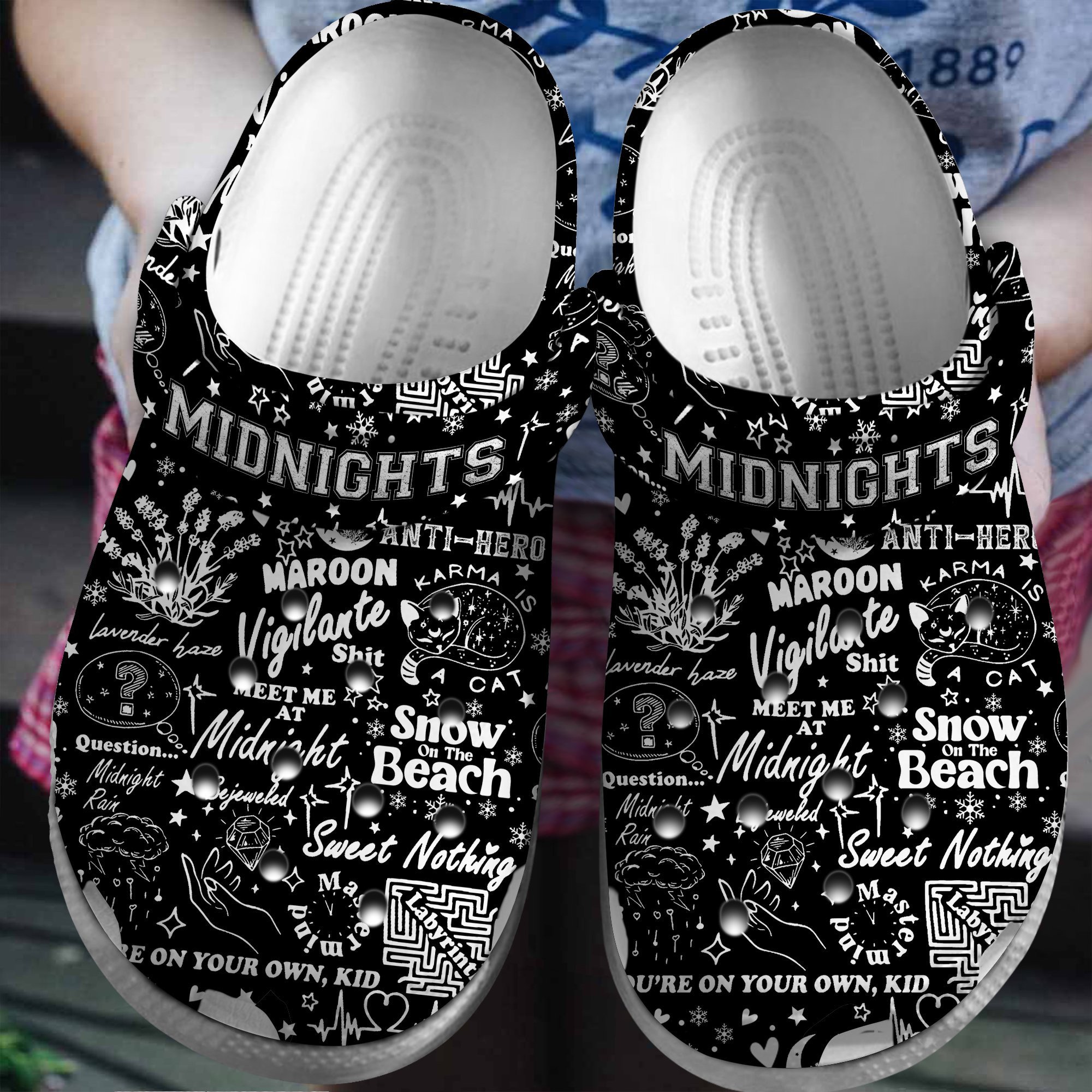 Taylor Swift Music Midnight Crocss Crocband Clogs Shoes Comfortable For Men Women And Kids Ep3Dinwh-1