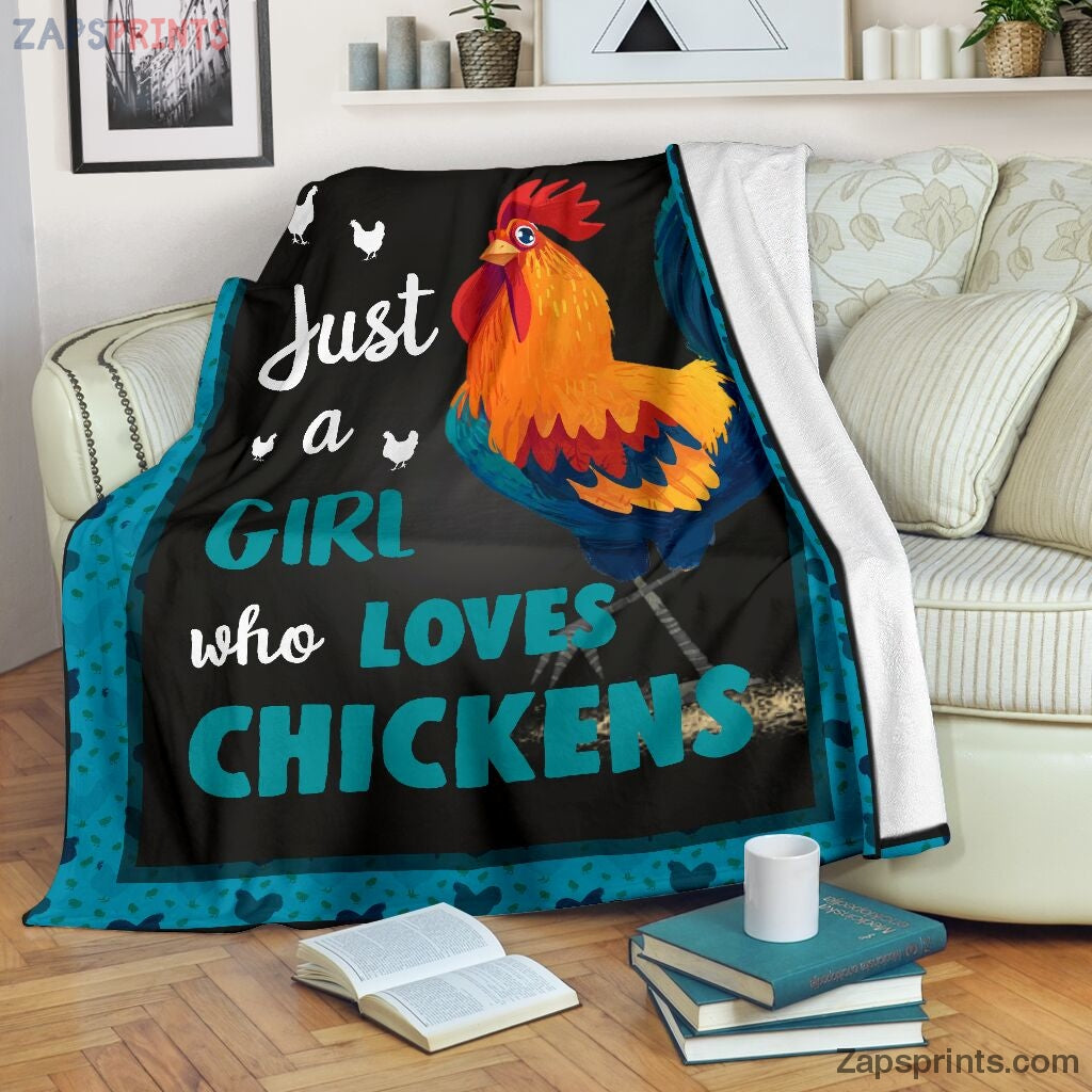 Just A Girl Who Loves Chickens Blanket – Cool Gift Ideas