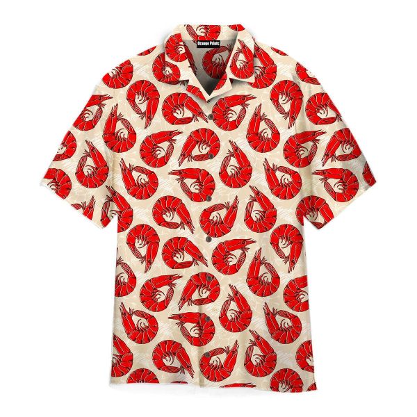 Red Shrimps Pattern Hawaii Shirt For Men Women Ha79110