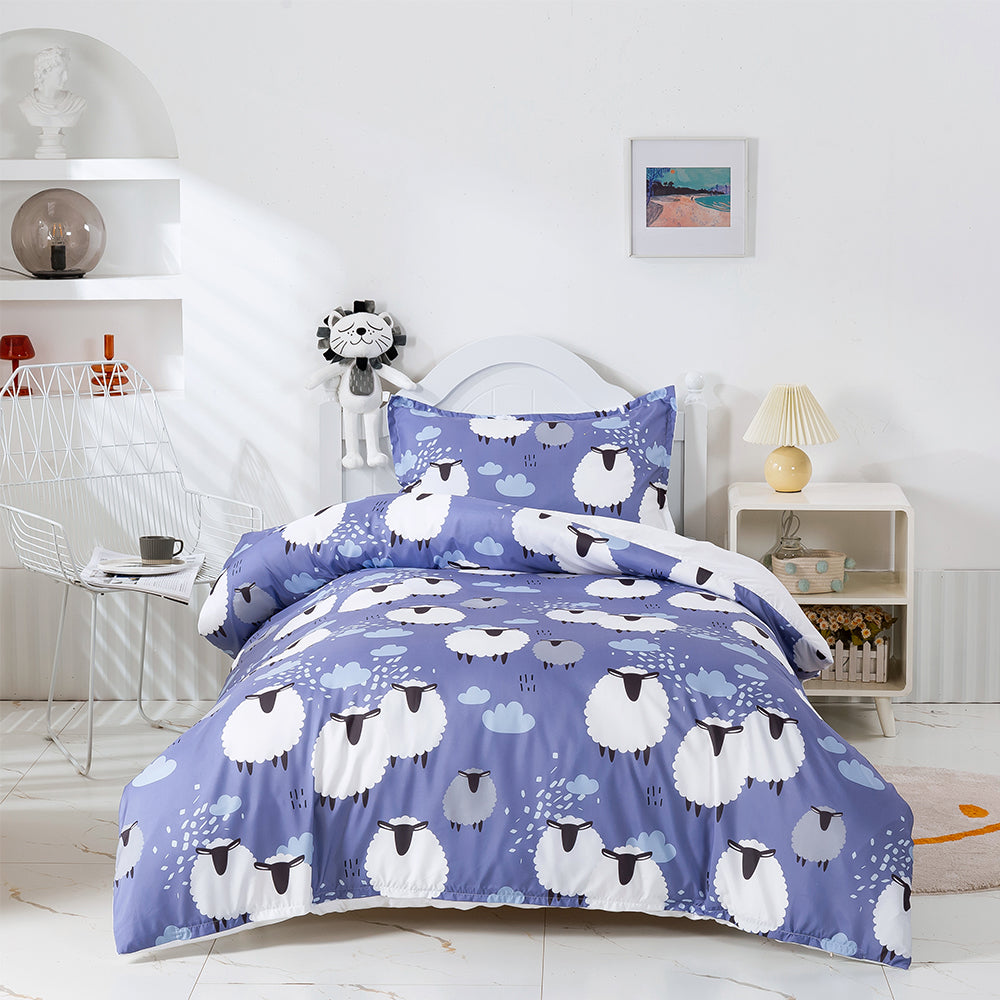 3D Cartoon Animal Sheep Quilt Cover Set Bedding Set Duvet Cover Pillowcases 474