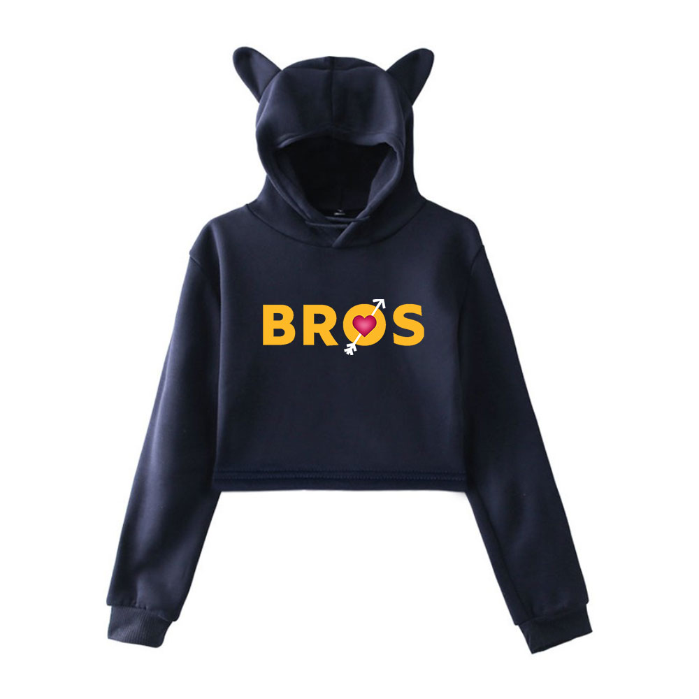 Bros Romantic Comedy Movies logo Pullover Hoodie Merch Hoodies Sweatshirts for Girls Cat Ear Crop Top Hoodie Youth alx