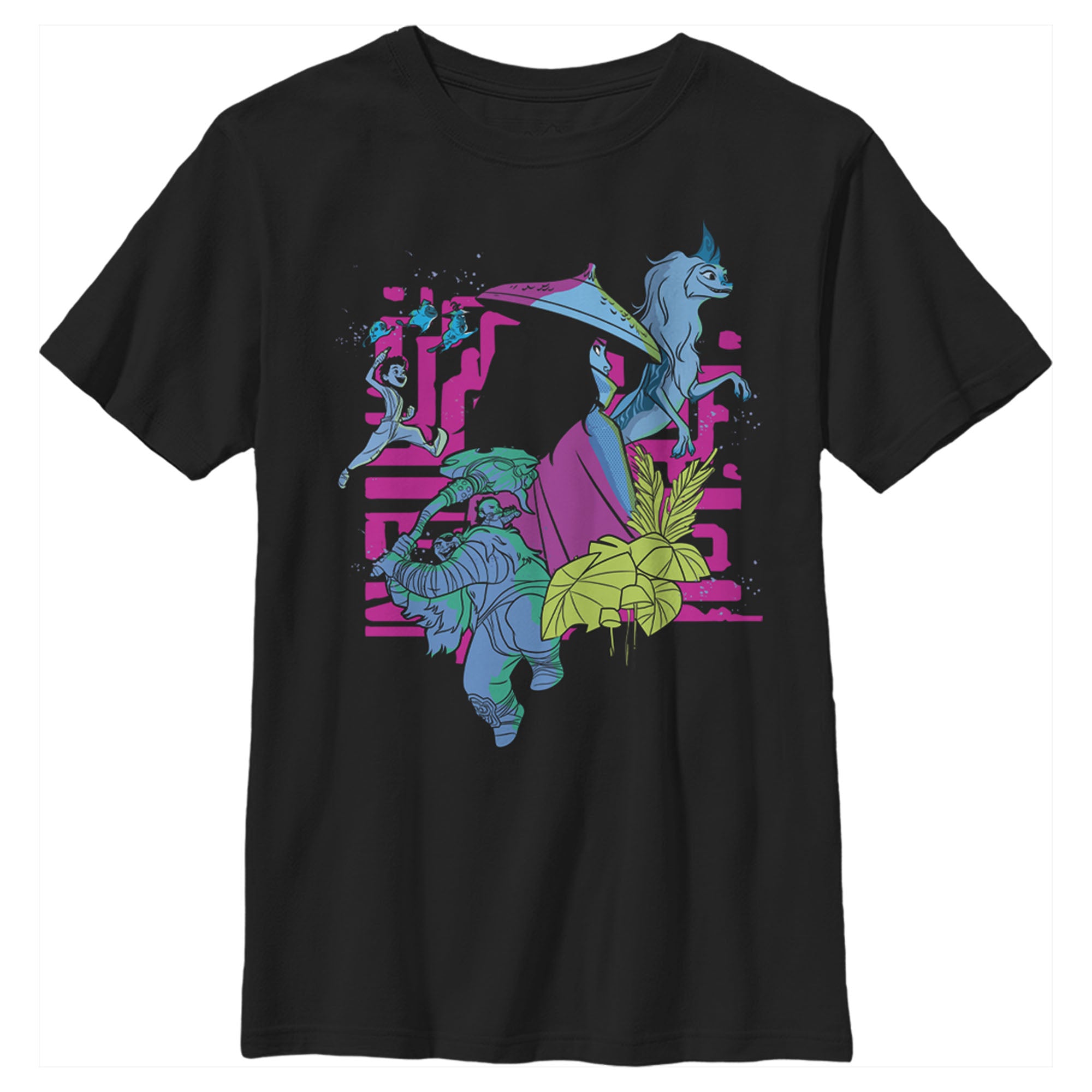 Raya And The Last Dragon Boy’S Colorful Characters In Action  T-Shirt