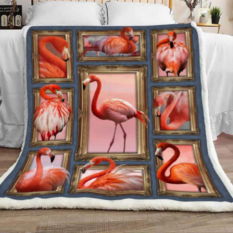 Flamingo Sherpa Blanket JR3102 70O56